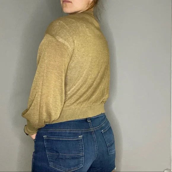 Zara Linen Blend Button Down Lightweight Cardigan Size Small - Picture 6 of 15